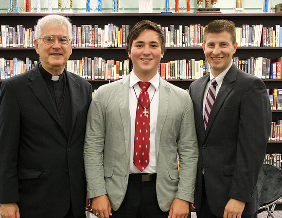 Anthony DeRita with Fr. Bur and Mr. Zazyczny