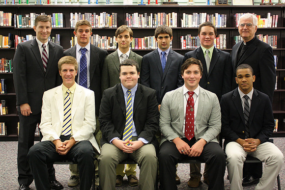 (Back) Zazyczny, Shirey, Azizi, DiSanto, Connors, Fr. Bur (Front) Kiernan, Murphy, DeRita, Zampetti
