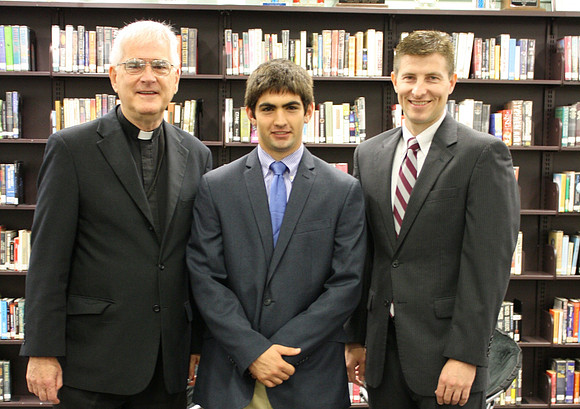 Robert DiSanto with Fr. Bur and Mr. Zazyczny