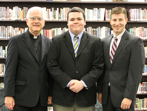 Quentin Murphy with Fr. Bur and Mr. Zazyczny